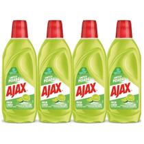 Kit 4 Limpador Diluível Ajax Fresh Limão Limpeza Pesada 500Ml