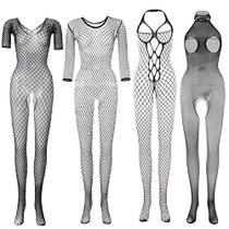 Kit 4 Lingerie Meia Corpo Interno Bodystocking ElaShopp