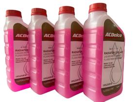 kit 4 Litros Aditivos Radiador Pronto Para Uso Acdelco 19525818