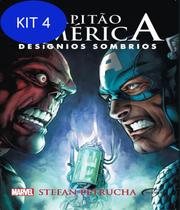 Kit 4 Livro Capitao America - Designios Sombrios - Novo Seculo