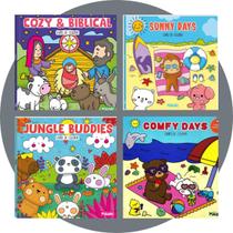 Kit 4 Livro de Colorir Cozy Biblical/Comfy Days/Sunny Days/ Jungle Buddies 24 Desenhos 4 Modelos Folha Gro. 180g Estilo Bobbie GoodsENVIOIMEDIATO Kit 4 Livro de Colorir Cozy Biblical/Comfy Days/Sunny Days/ Jungle Buddies 24 Desenhos 4 Modelos Folha Gro. 180g Estilo Bobbie GoodsENVIOIMEDIATO