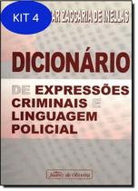 Kit 4 Livro Dicionário De Expressões Criminais E Linguagem - Juarez De Oliveira