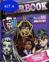 Kit 4 Livro Fearbook - Monster High Com 25 Adesivos Monstruosos - DCL