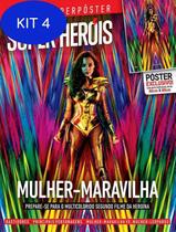 Kit 4 Livro Superpôster Mundo Dos Super-Heróis - Mulher Maravilha - Editora Europa