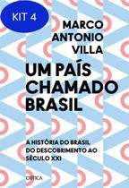 Kit 4 Livro Um País Chamado Brasil: A História Do Brasil - Critica (Planeta)