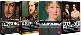 Kit 4 livros a historia nao contada brasil d pedro leopoldina d pedro ii titilia