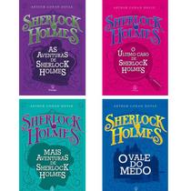 Kit 4 Livros As aventuras de Sherlock Holmes + Mais aventuras + O último caso + O vale do medo Arthur Conan Doyle Princ - Atividade Educativo Amigo