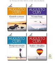 Kit 4 livros augusto cury controle o estresse + va mais longe + proteja a emoção + sonhos e disciplina Kit 4 livros augusto cury controle o estresse + va mais longe + proteja a emoção + sonhos e disciplina