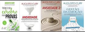 KIT 4 LIVROS AUGUSTO Treine o seu Cérebro para Provas + Ansiedade 1 E 2 + Gestão da emoção