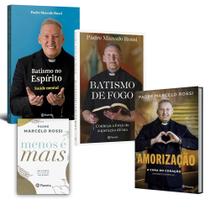 Kit 4 Livros, Batismo no Espírito Espirito, Padre Marcelo Rossi + Amorização + Menos é mais + Batismo De Fogo