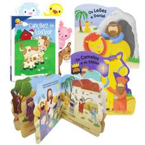 Kit 4 Livros Cartonados Para Crianças Tema Religioso Orações