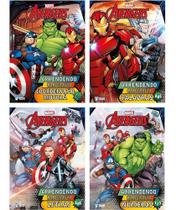 Kit 4 Livros - Coleção Aprendendo Caligrafia Marvel Avengers - Bicho Esperto