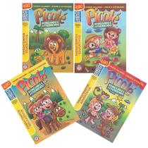 Kit 4 Livros Coquetel Passatempos Educativos Picolé Brincando e Aprendendo Coloir Jogos e Atividades