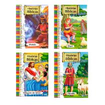 Kit 4 Livros de Histórias Bíblicas Para Ler E Colorir - Blook