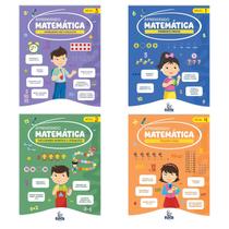 Kit 4 Livros Infantis de Matemática Ensino Divertido e Fácil de Entender