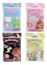Kit 4 Livros Minhas Unhas Fashion 950 Adesivos De Unhas + Atividade E Desenhos Para Colorir: Dark Un