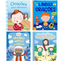 Kit 4 Livros Orações para Meninos + Grandes Heróis da Bíblia + Lindas Orações para Meninos + Histórias Bíblicas Kit 4 Livros Orações para Meninos + Grandes Heróis da Bíblia + Lindas Orações para Meninos + Histórias Bíblicas