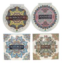 Kit 4 Livros P/ Colorir Mini Mandala De Bolsa Carteira Pequeno Estampas Borboletas, Animais,natureza
