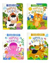 Kit 4 Livros Toque E Sinta - Animais Da Fazenda, Selvagens, Estimação E Marinhos - Todolivro
