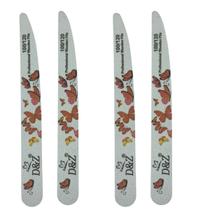 Kit 4 Lixas Wooden File Profissional Lavável 100/120 - D&Z