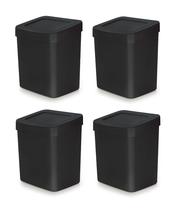 Kit 4 Lixeiras De Pia Cozinha 2,5L Banheiro Lavabo Pequena Kit 4 Lixeiras De Pia Cozinha 2,5L Banheiro Lavabo Pequena