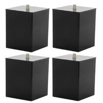 Kit 4 Lixeiras Quadrada P/ Banheiro Quadratta Preta