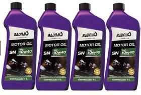 Kit 4 lt óleo para carro sn 10w40 sintético radnaq