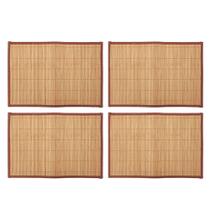 Kit 4 Lugar Americano Bambu 30x45 Jantar Decoração