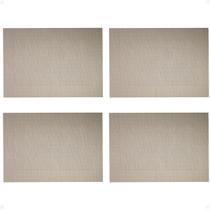 Kit 4 Lugar Americano Prático Resistente Em Frame 45X30 Nude