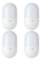 Kit 4 Luminária Abajur Infantil Bivolt Luz Quente Fria Led