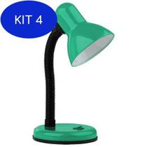 Kit 4 Luminaria De Mesa Max 40W E27 Verde K2028 Kian