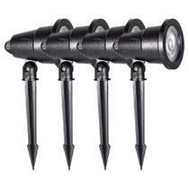 Kit 4 Luminária Espeto Jardim Cor Verde 5W 6500K - Noll Led