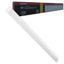 Kit 4 Luminaria Led 18w Sobrepor Slim Fit 50cm Branco Quente 3000K