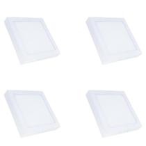 kit 4 Luminária Led Painel/plafon Slim Sobrepor 24W BIV 6500K Quadrado - Ourolux