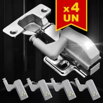 Kit 4 Luminária LED para Dobradiça Armários Closet Guarda Roupas