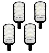 Kit 4 Luminária Led Para Poste 150w Iluminação Publica Bivolt Ip66