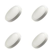 kit 4 Luminária Led Slim Sobrepor 18W BIV 2700K Redondo - Ourolux