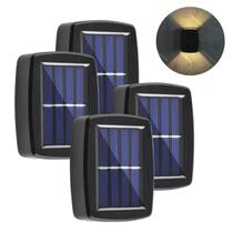 Kit 4 Luminaria Parede Externa Arandela Solar Fotocélula