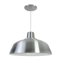 Kit 4 Luminária Pendente Retro 40cm Interior Branco Brilho Com Fiação 110/220v