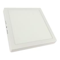 Kit 4 Luminária Plafon Led Shine 18w 6500k Sobrepor Branca Quadrada 22x22cm Bivolt