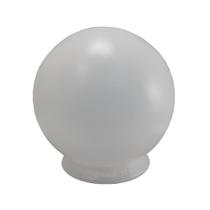 Kit 4 Luminária Plástico Branca Bolão c/suporte -