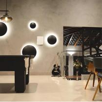 Kit 4 Luminária Redonda Efeito Moon Eclipse 2x30 1x25 1x20cm Para LED G9