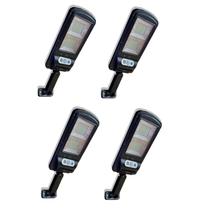 Kit 4 Luminária Refletor Para Poste Solar 200w Parede, Corredor Jardim