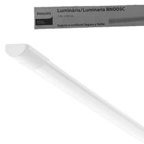 Kit 4 Luminaria Sobrepor Slim 23w Philips 100cm Amarela 3000K