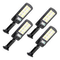 Kit 4 Luminária Solar Led Parede Refletor 160 Leds Cob Branco frio