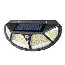 kit 4 Luminária Solar Parede 100 Led Sensor Presença 3 Funções