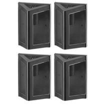 Kit 4 Luminárias Arandelas Triangulares Preto Smart Dital Kit 4 Luminárias Arandelas Triangulares Preto Smart Dital