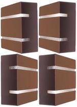 Kit 4 Luminárias Externas de Parede Slim 2 Focos Soquete G9 Kit 4 Luminárias Externas de Parede Slim 2 Focos Soquete G9