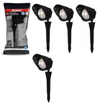 Kit 4 Luminárias Led Espeto Jardim 5w Luz Branco Fria Avant