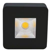 KIT 4 LUMINATTI - Spot Led Sobrepor Quadrado 5w 3000k Bivolt Preto Teto e Móveis